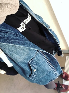 「MERLOT（メルロー）のアイテム（その他アウター）」を使った、安藤理生さん（レディース・161cm）の冬コーディネート