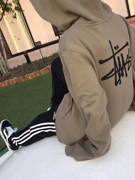 stussy scout hoodie バックプリント　パーカー