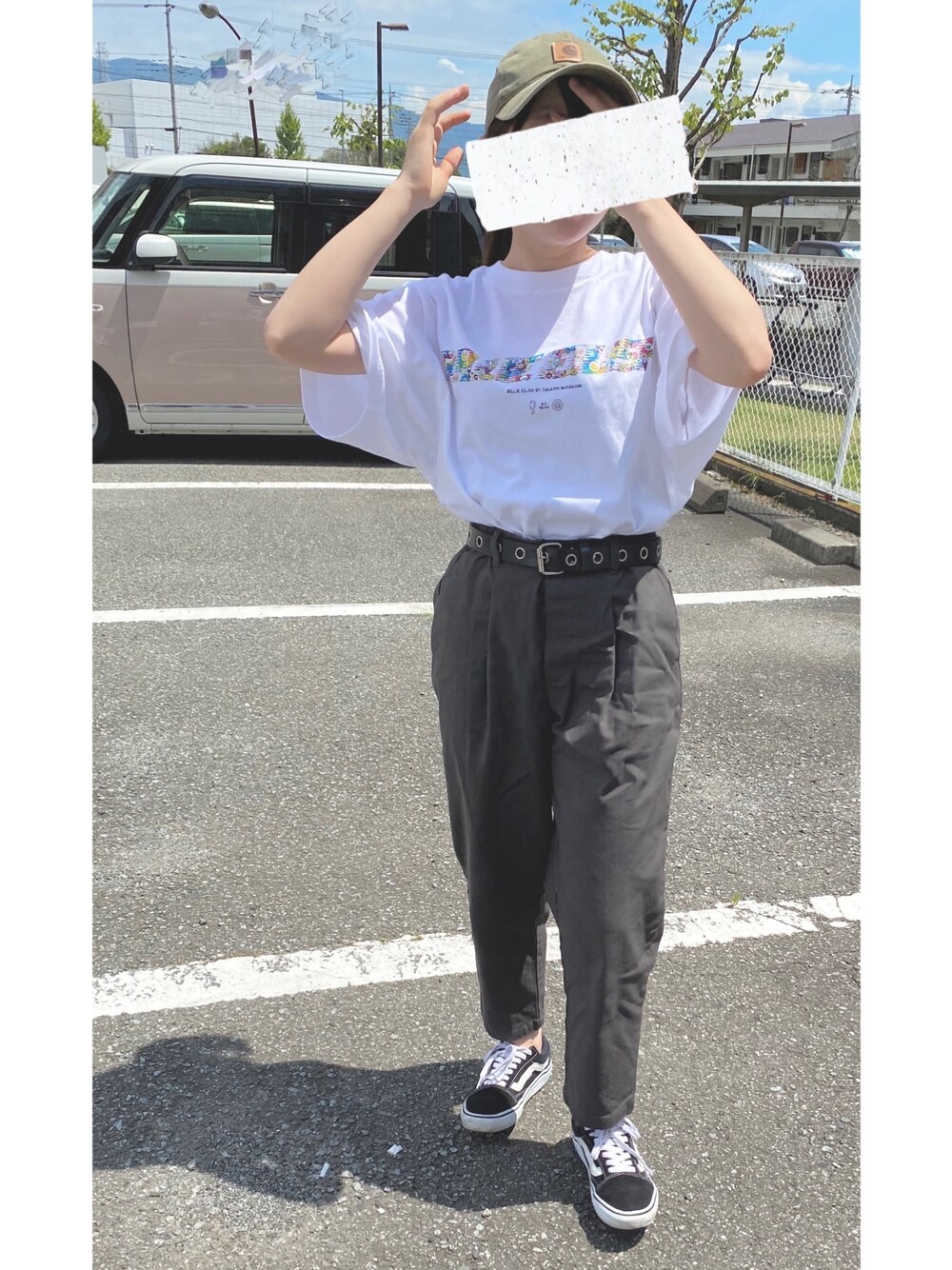 「シンプル、楽チンコーデ、プチプラ、お洒落さんとつながりたい、メンズライク、Tシャツ、低身長、夏コーデ、カラーパンツ、ootd」｜「不明のアイテム（パンツ、グレー系）」を使った、Kohakuさん（レディース・149cm）の夏コーディネートの1枚目の写真