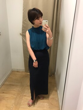 iwafuji harukaさん（レディース・160cm）の夏コーディネート