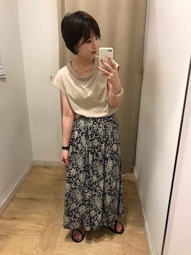 iwafuji harukaさん（レディース・160cm）の夏コーディネート