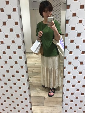 「MHL.」｜iwafuji harukaさん（レディース・160cm）の夏コーディネート