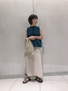 iwafuji harukaさん（レディース・160cm）の夏コーディネート