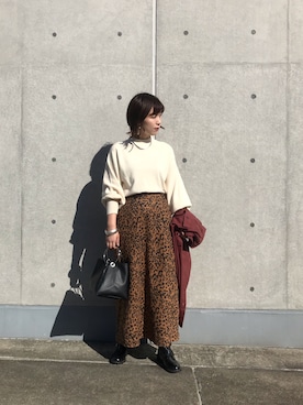 iwafuji harukaさん（レディース・160cm）の秋コーディネート