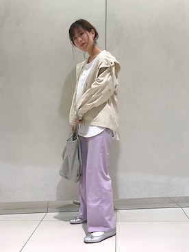 「Discoat」｜「アイテム（バレエシューズ）」を使った、iwafuji harukaさん（レディース・160cm）の春コーディネート