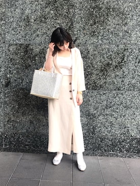 「Discoat」｜「アイテム（バレエシューズ）」を使った、iwafuji harukaさん（レディース・160cm）の春コーディネート