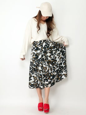 「アイテム（パンツ、イエロー系）」を使った、shioriさん（レディース・158cm）の春コーディネート