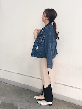 「アイテム（レギンス/スパッツ）」を使った、shioriさん（レディース・158cm）の春コーディネート