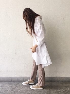 「GU（ジーユー）のアイテム（ワンピース/ドレス）」を使った、shioriさん（レディース・158cm）の春コーディネート