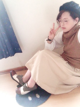 「SHUTTLE（シャトル）のアイテム」を使った、ちぃ⌄̈⃝さん（レディース・156cm）の秋コーディネート