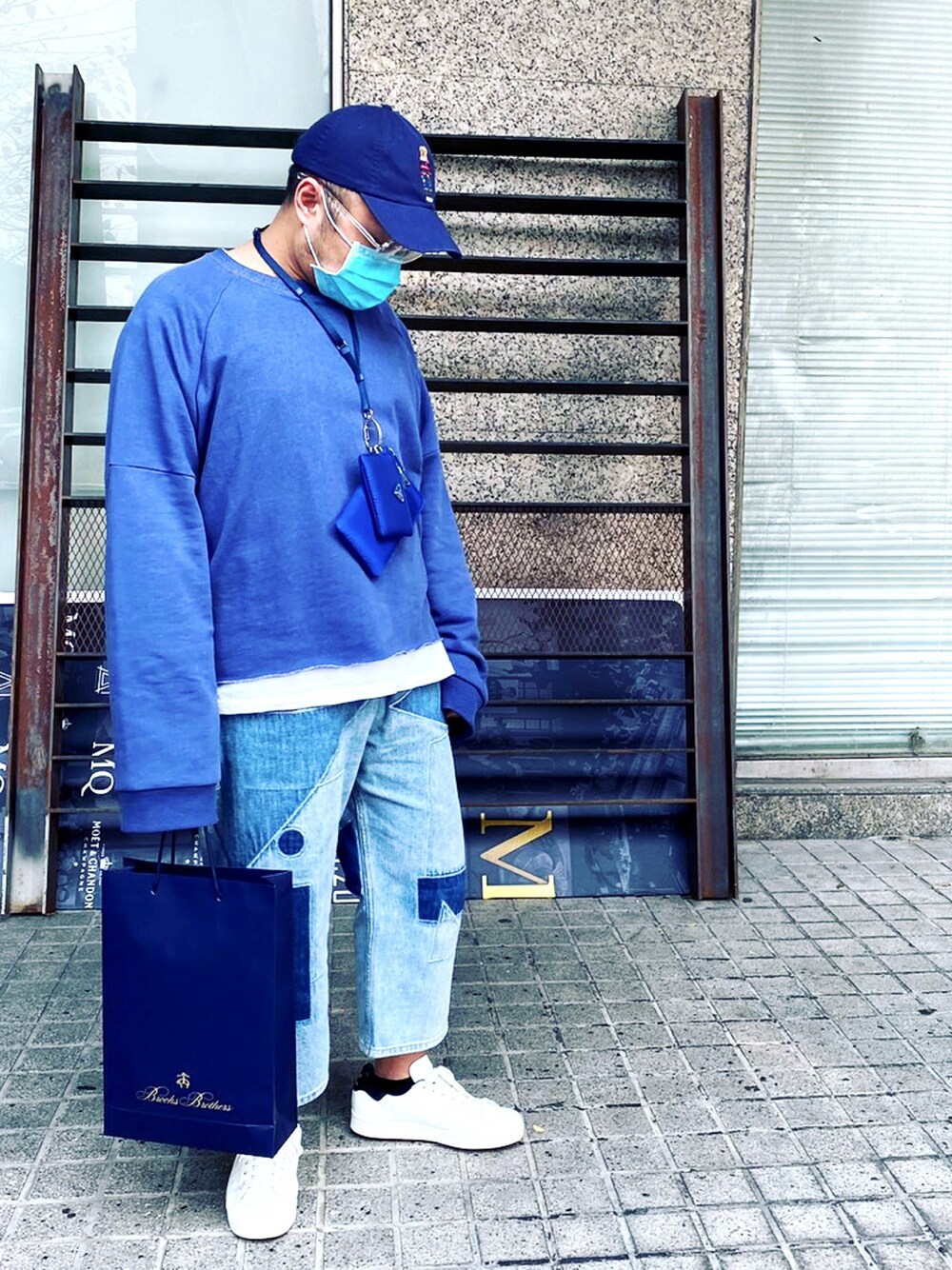 「POLO RALPH LAURENのアイテム（キャップ、ブルー系）」を使った、kai-kaiさん（メンズ・167cm）の春コーディネートの1枚目の写真