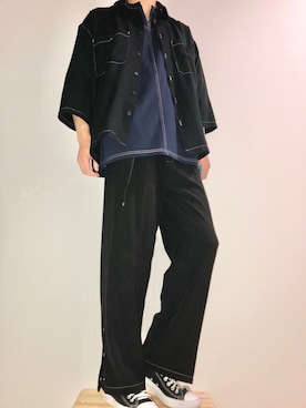 「ステッチ」｜見る専さん（メンズ・171cm・10代）の夏コーディネート