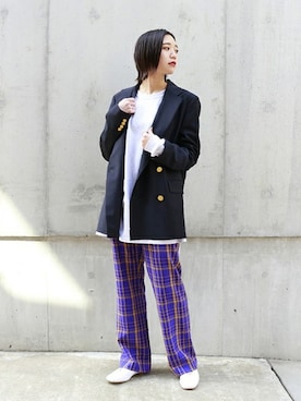 「PRE_（プレ）のアイテム」を使った、rikoさん（レディース・160cm）の春コーディネート