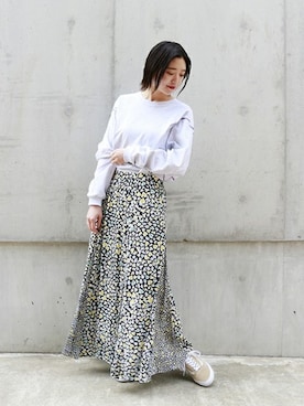 「PRE_（プレ）のアイテム」を使った、rikoさん（レディース・160cm）の春コーディネート