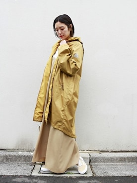 Cape HEIGHTS/フードロングコート/JS別注/ベージュ/