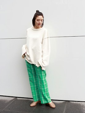 「EVERLAST(スポーツ・ライフスタイル)（エバーラスト）のアイテム」を使った、rikoさん（レディース・160cm）の春コーディネート