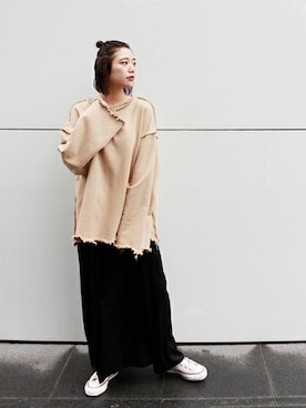 「EVERLAST(スポーツ・ライフスタイル)（エバーラスト）のアイテム」を使った、rikoさん（レディース・160cm）の春コーディネート