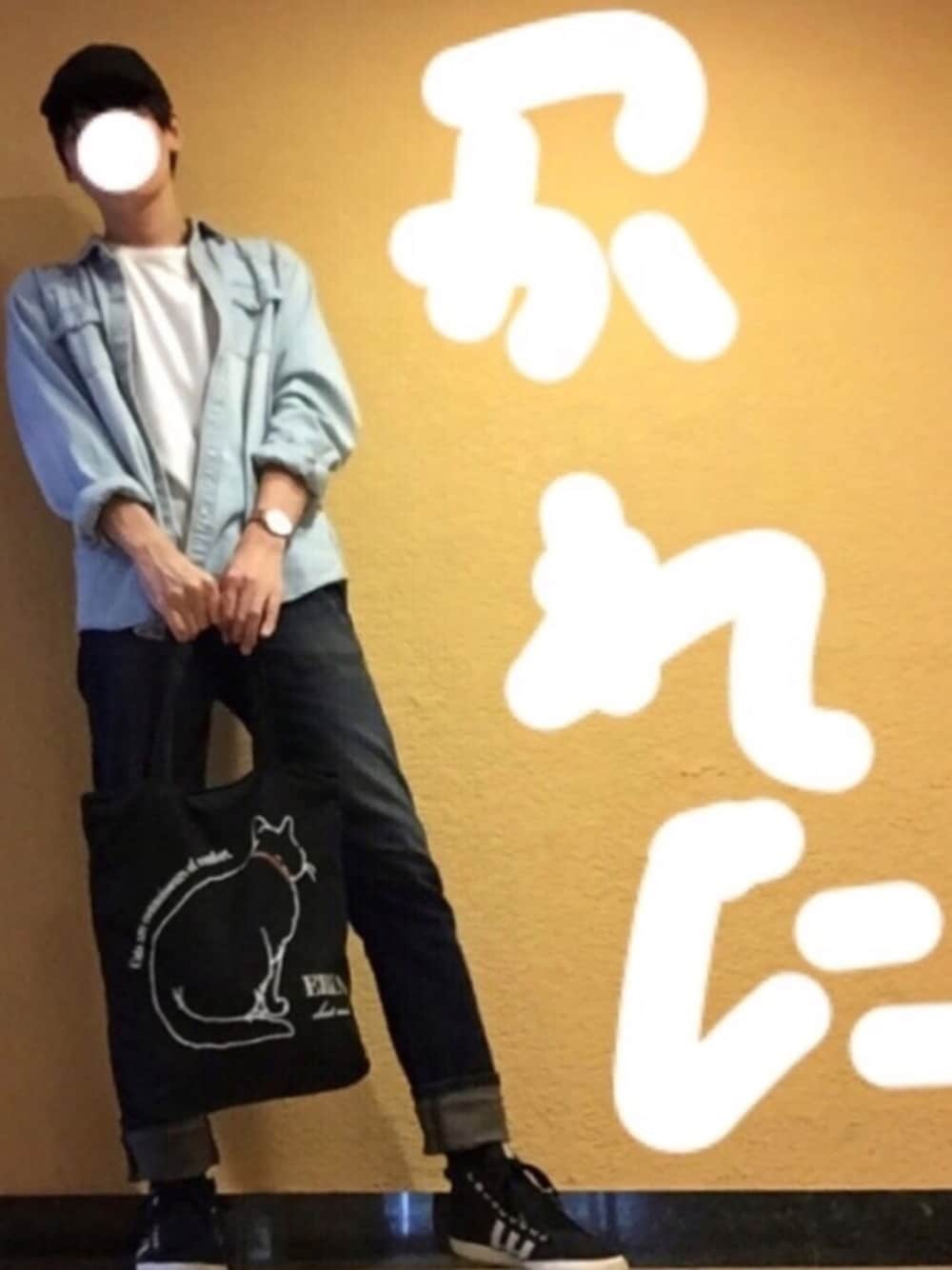 「大学生、プチプラ、GU、ユニクロ、EDWIN、H&M、つかれた」｜「GUのアイテム（デニムジャケット、ブルー系）」を使った、ふくろーさん（メンズ・180cm）の秋コーディネートの1枚目の写真