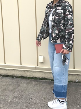 「水色」｜「アイテム（財布/小物）」を使った、akさん（レディース・158cm）の秋コーディネート