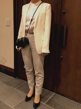 「theory（セオリー）のアイテム（テーラードジャケット）」を使った、akさん（レディース・158cm）の春コーディネート