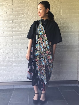 「ASTRAET（アストラット）のアイテム（ワンピース/ドレス）」を使った、akさん（レディース・158cm）の夏コーディネート