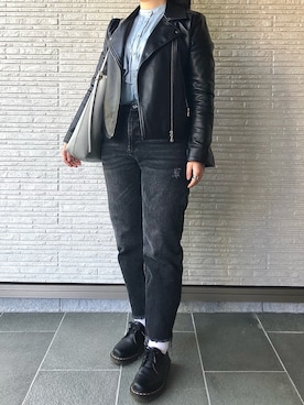 「Discoat」｜「アイテム（ライダースジャケット）」を使った、akさん（レディース・158cm）の夏コーディネート