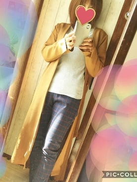 「OSMOSIS（オズモーシス）のアイテム（その他アウター）」を使った、ぶらうに～さん（レディース・154cm）の秋コーディネート