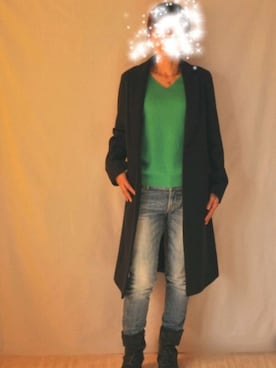 「DURAS（デュラス）のアイテム（パンツ）」を使った、ぶらうに～さん（レディース・154cm）の秋コーディネート