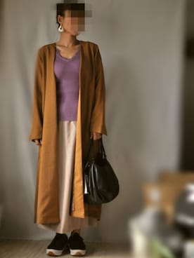 「OSMOSIS（オズモーシス）のアイテム（ジャケット/アウター）」を使った、ぶらうに～さん（レディース・155cm）の秋コーディネート