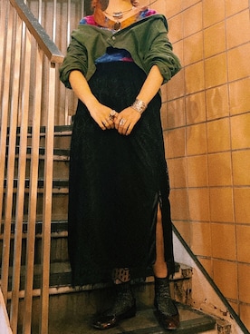 「カーキシャツ」｜「アイテム（ジャケット/アウター）」を使った、🐄🇺🇸❣️さん（レディース・160cm）の秋コーディネート