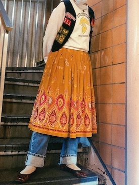 「大人古着」｜🐄🇺🇸❣️さん（レディース・160cm）の秋コーディネート