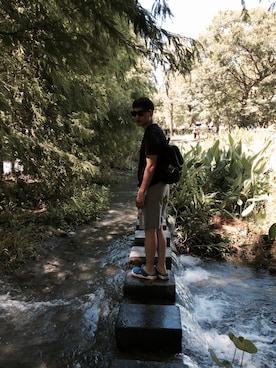 「CROSS（クロス）のアイテム」を使った、康夫小哥哥さん（メンズ・178cm）の夏コーディネート