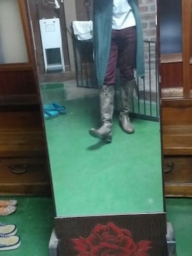 「アイテム（カーディガン/ボレロ）」を使った、蓮華さん（メンズ・171cm・40代）の冬コーディネート