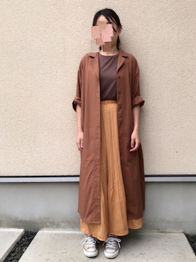 「classicalelf（クラシカルエルフ）のアイテム（シャツワンピース）」を使った、𝚔𝚘さん（レディース・160cm）の夏コーディネート