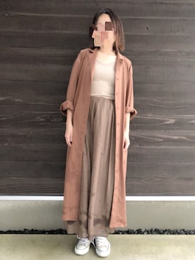 「classicalelf（クラシカルエルフ）のアイテム（シャツワンピース）」を使った、𝚔𝚘さん（レディース・160cm）の夏コーディネート