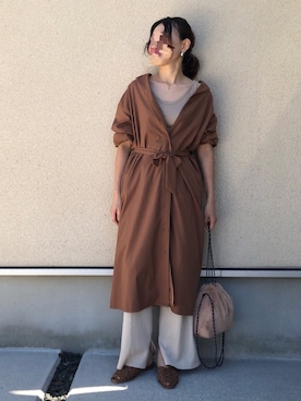 「classicalelf（クラシカルエルフ）のアイテム（シャツワンピース）」を使った、𝚔𝚘さん（レディース・160cm）の秋コーディネート