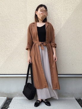 「classicalelf（クラシカルエルフ）のアイテム（シャツワンピース）」を使った、𝚔𝚘さん（レディース・160cm）の秋コーディネート