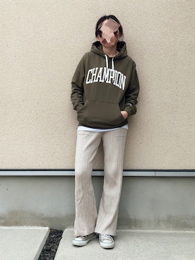 「リブニットパンツ」｜𝚔𝚘さん（レディース・160cm）の秋コーディネート