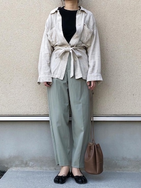 「COAT LAB（コートラボ）のアイテム（ジャケット/アウター）」を使った、𝚔𝚘さん（レディース・160cm）の春コーディネート