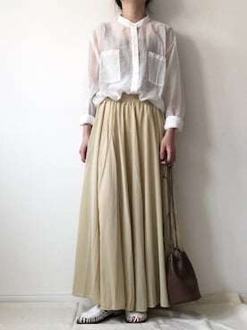 「AmbreNeige」｜「アイテム（その他シューズ）」を使った、𝚔𝚘さん（レディース・160cm）の夏コーディネート