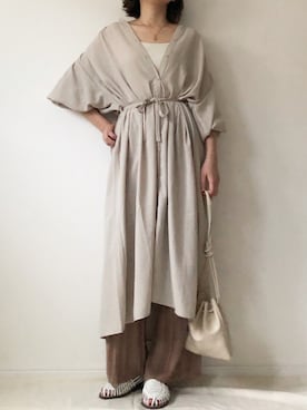 「AmbreNeige」｜「アイテム（その他シューズ）」を使った、𝚔𝚘さん（レディース・160cm）の夏コーディネート