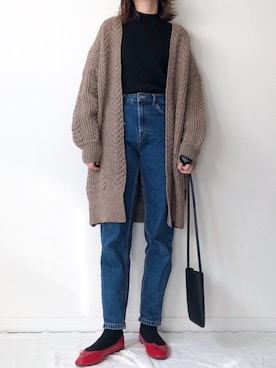 「LOWRYS FARM（ローリーズファーム）のバレエシューズ　802200（バレエシューズ）」を使った、𝚔𝚘さん（レディース・160cm）の秋コーディネート