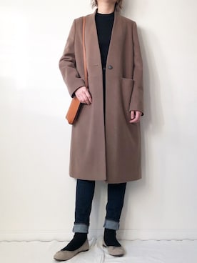「CAST:（キャスト コロン）のアイテム（ジャケット/アウター）」を使った、𝚔𝚘さん（レディース・160cm）の冬コーディネート