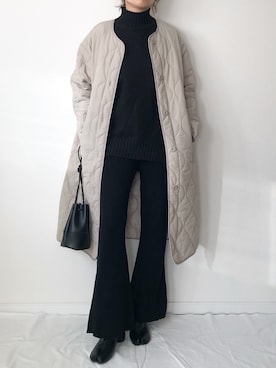 「sesenta（セセンタ）の【sesenta】足袋（タビ）ショートブーツ（7cmヒール）（ブーツ）」を使った、𝚔𝚘さん（レディース・160cm）の冬コーディネート