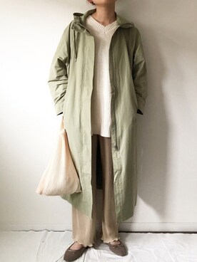 「crie conforto（クリーコンフォルト）のアイテム（ジャケット/アウター）」を使った、𝚔𝚘さん（レディース・160cm）の春コーディネート