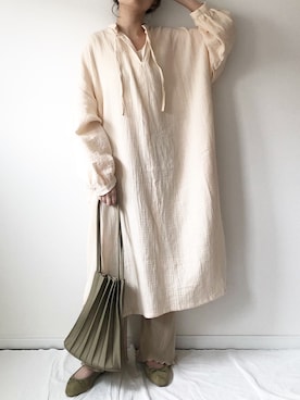 「AmbreNeige」｜「アイテム（バレエシューズ）」を使った、𝚔𝚘さん（レディース・160cm）の春コーディネート