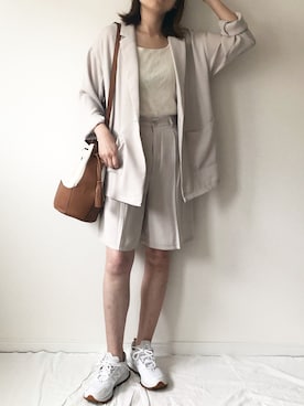 「バミューダパンツ」｜「アイテム（ジャケット/アウター）」を使った、𝚔𝚘さん（レディース・160cm）の春コーディネート