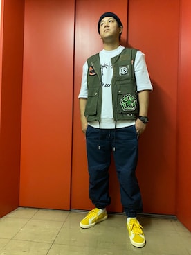 「DIESEL（ディーゼル）のアイテム（その他アウター）」を使った、YUSUKEさん（メンズ・173cm）の春コーディネート