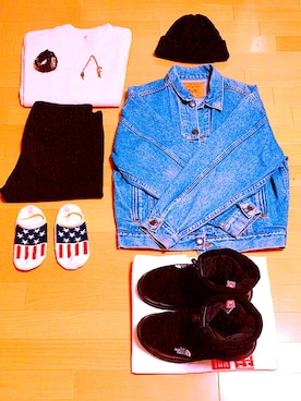 「G-SHOCK」｜「アイテム（デニムジャケット）」を使った、Yuさん（メンズ・163cm）の冬コーディネート