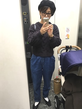 「BALLY（バリー）のアイテム（パンツ）」を使った、I TSU KOさん（レディース・161cm）の春コーディネート